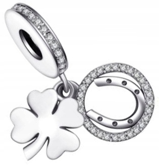 Kúzla Clover Pendant Charms Horseshoe 925