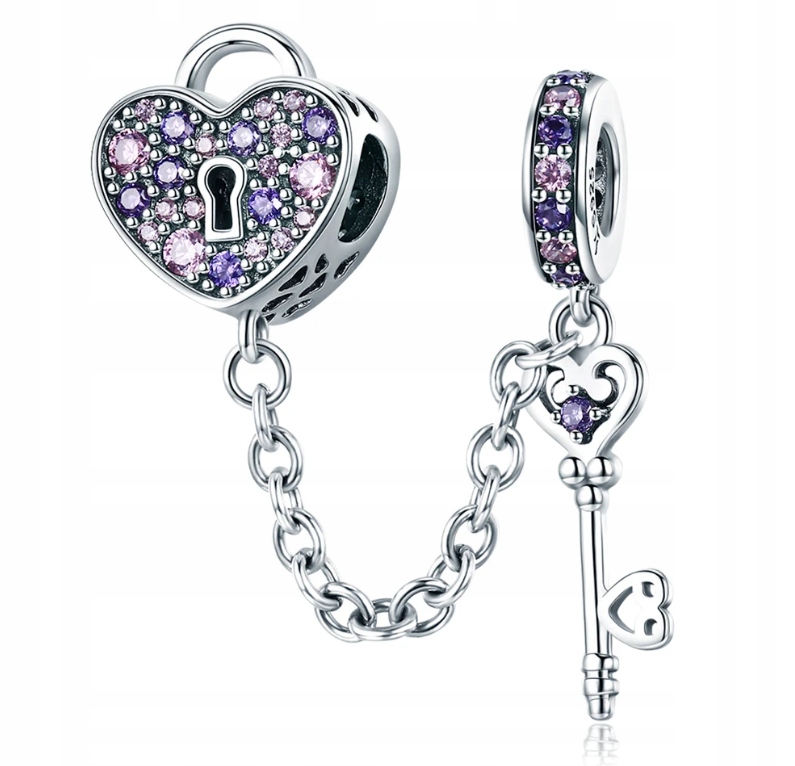 Charms REŤAZOVÝ KLÍČ DO SRDCA pre Pandora Apart