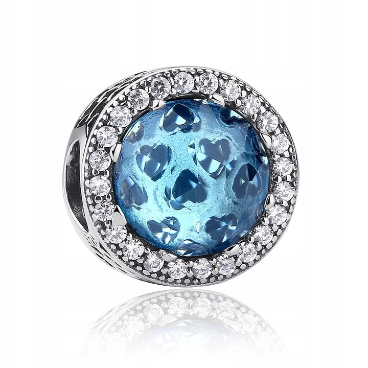 Prívesky SHINY BLUE HEARTS 925 Pandora Apart