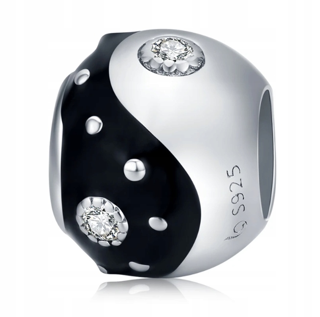 Prívesky na vyváženie jin a jang pre Pandora Silver S925