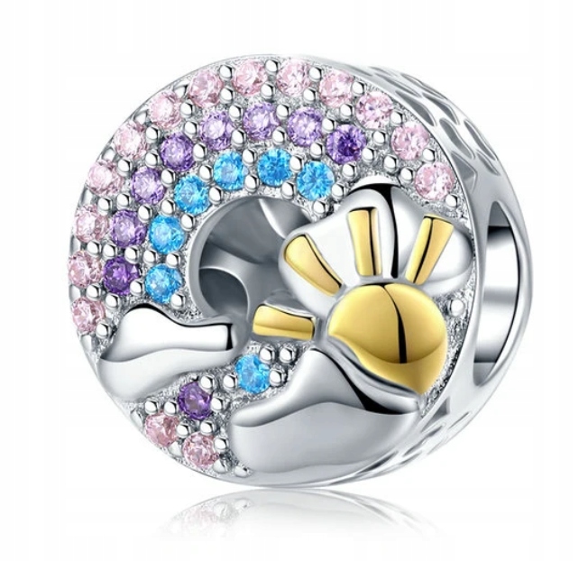 Charms Rainbow Behind the Sun Pave for Pandora silver S925