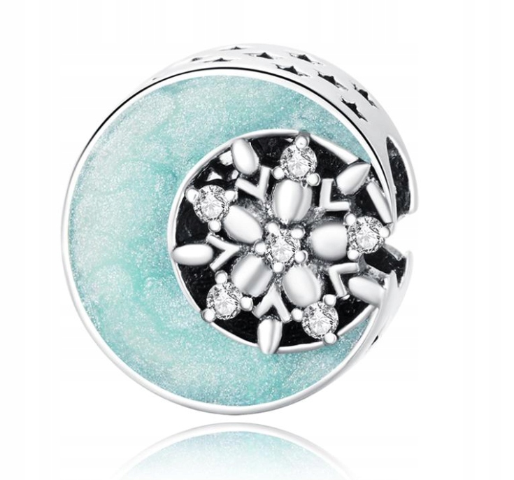 Kúzlo Winter Moon Moon White pre Pandora striebro 925