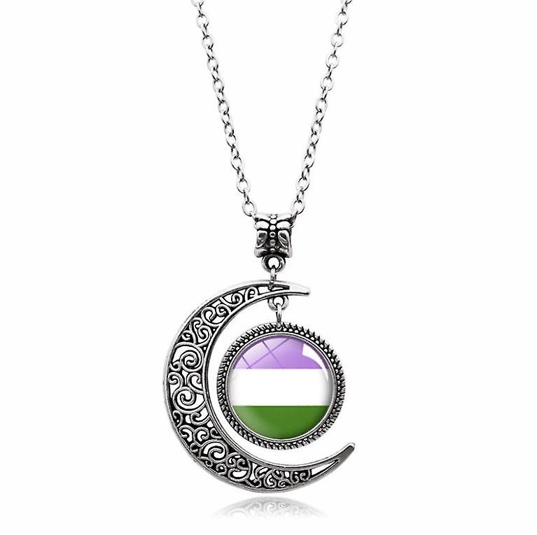 Color3-gay pýcha LGBT Strieborný náhrdelník
