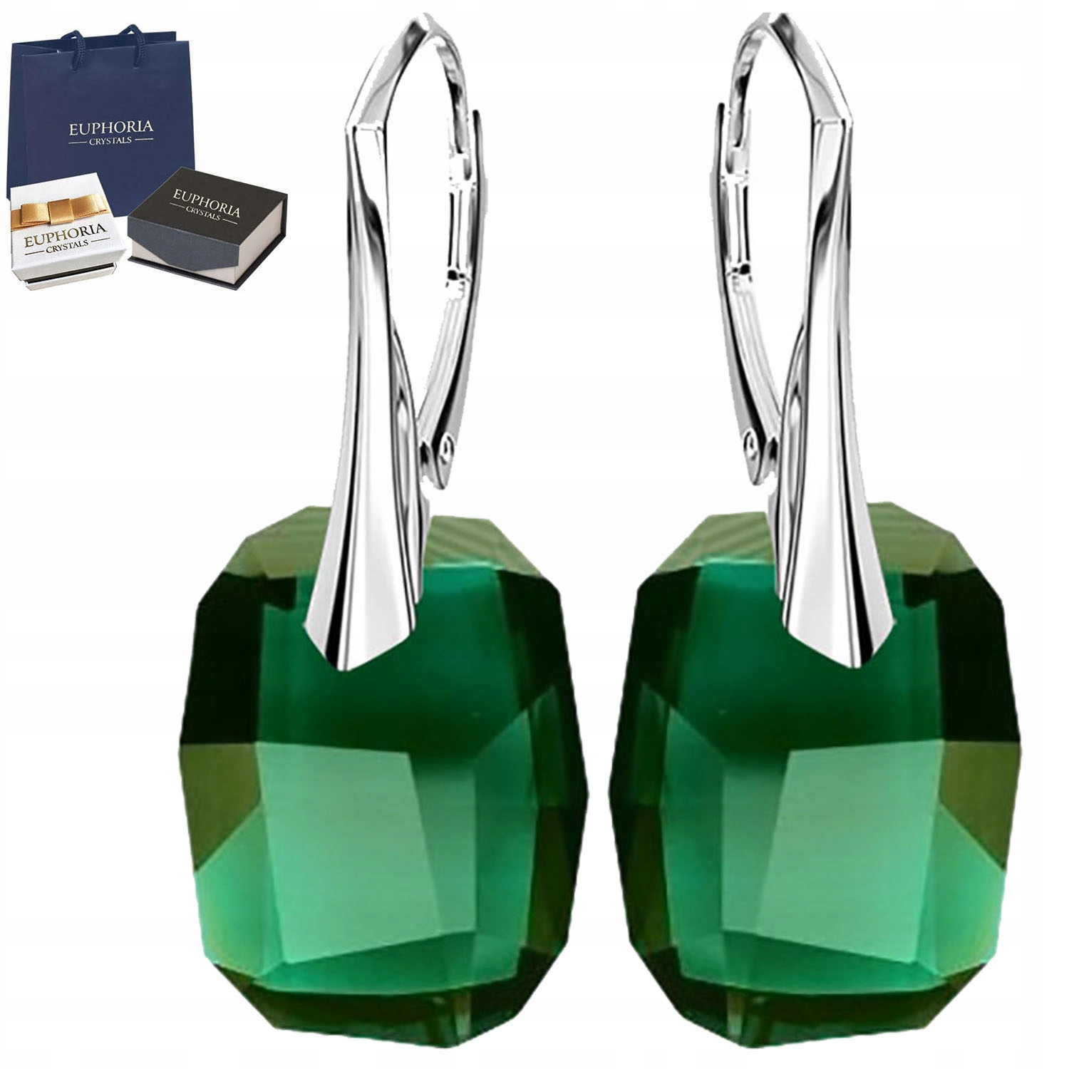 Zázračné grafické striebro Swarovski Silver 925 náušnice