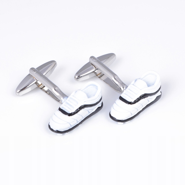 Čierne a biele tenisky Cufflinks