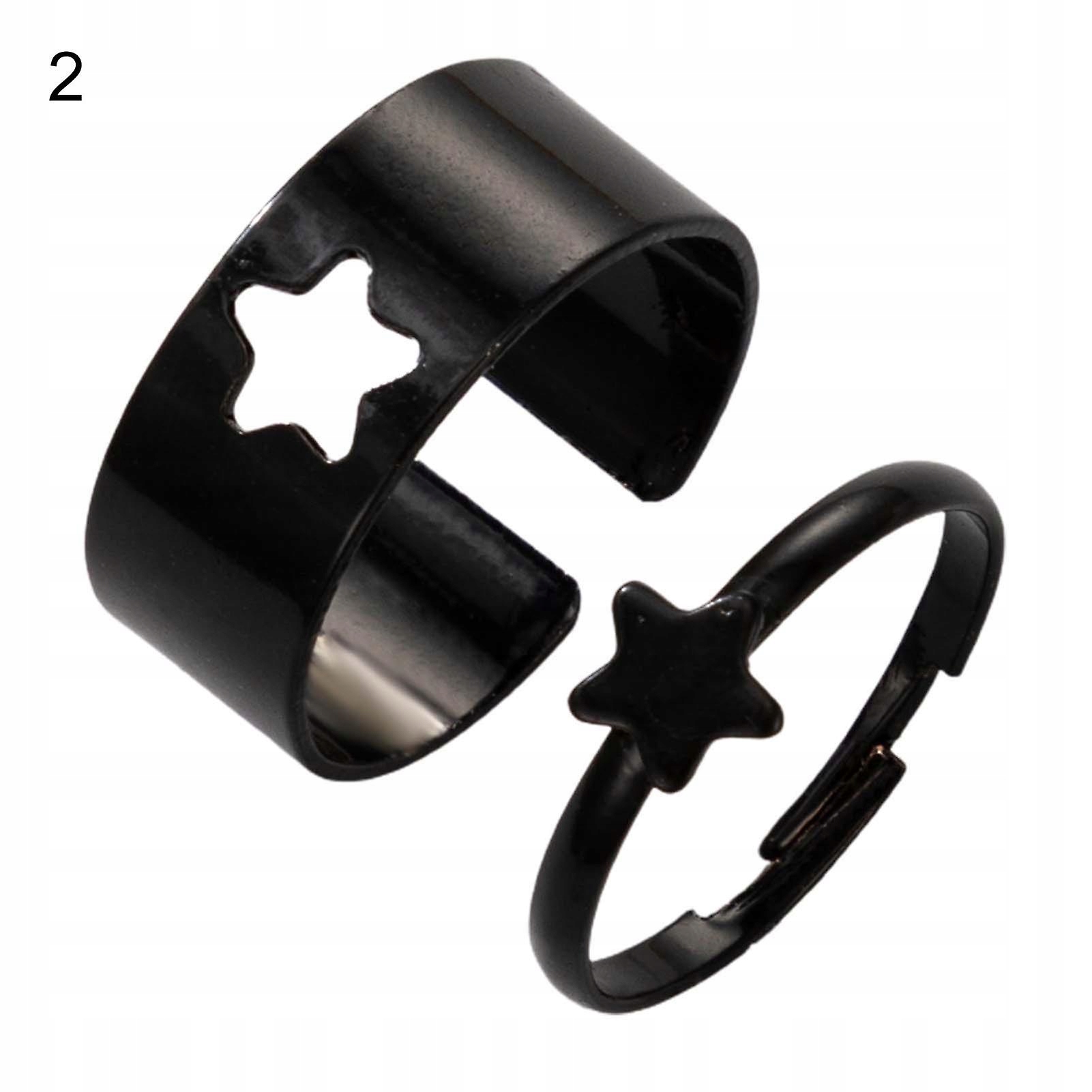 Čierne 2-2pcs/set nastaviteľné krúžky parný syr
