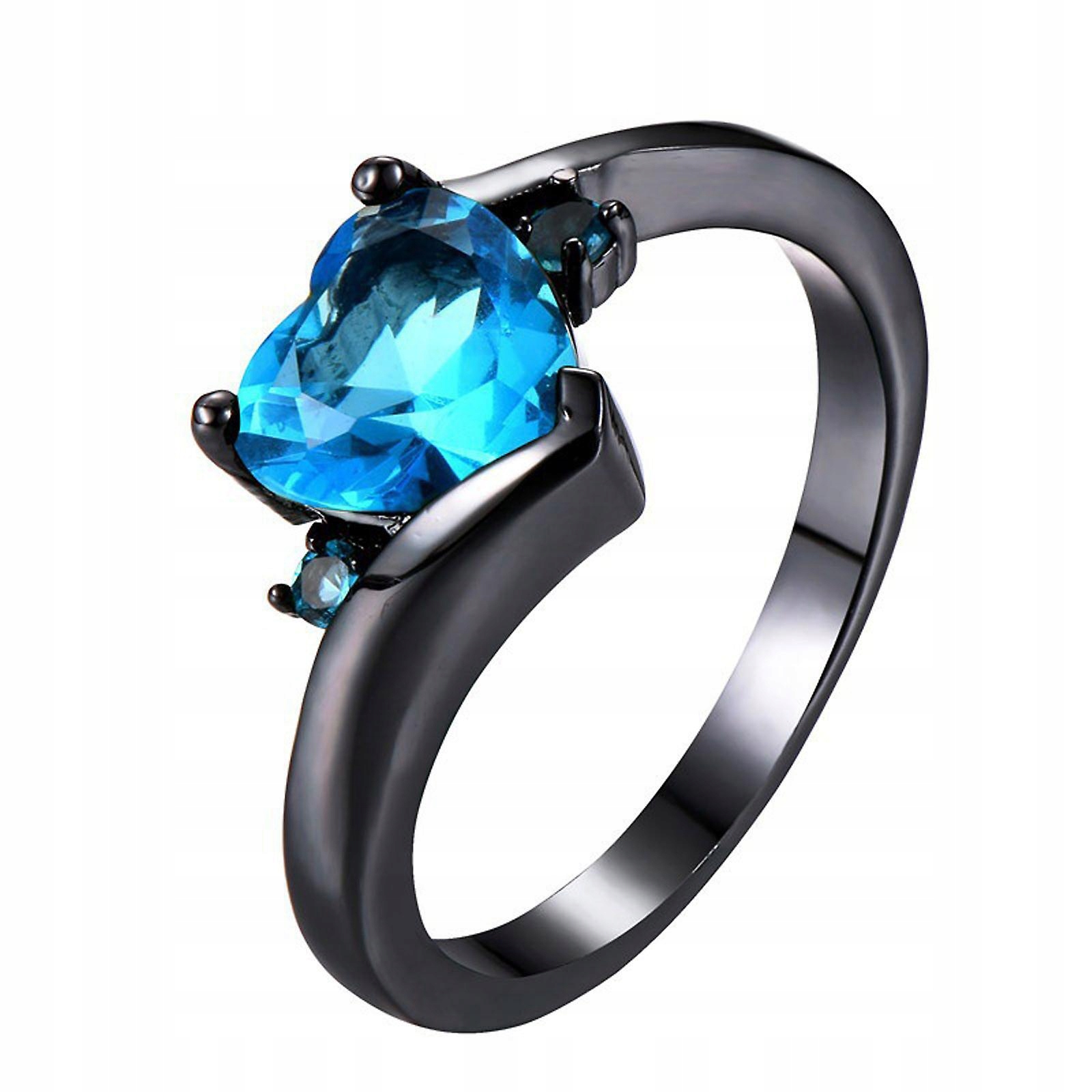 Czarny-Love Aquamarine zirkón Čierny kov v Kszte
