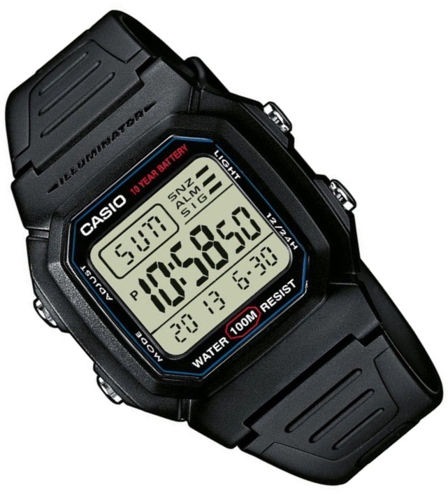 Pánské hodinky - Casio W-800H 1A čierne športové hodinky na remienku