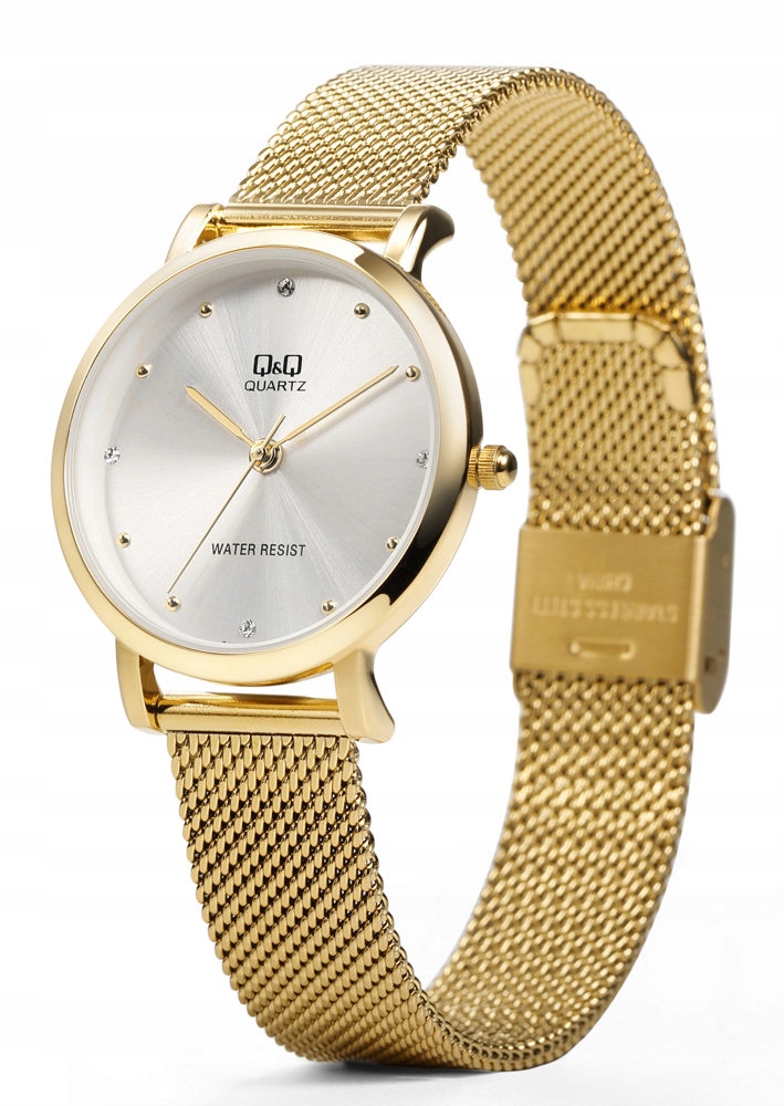 Dámske hodinky -  Dámske zlaté hodinky Mesh QQ QA21-001