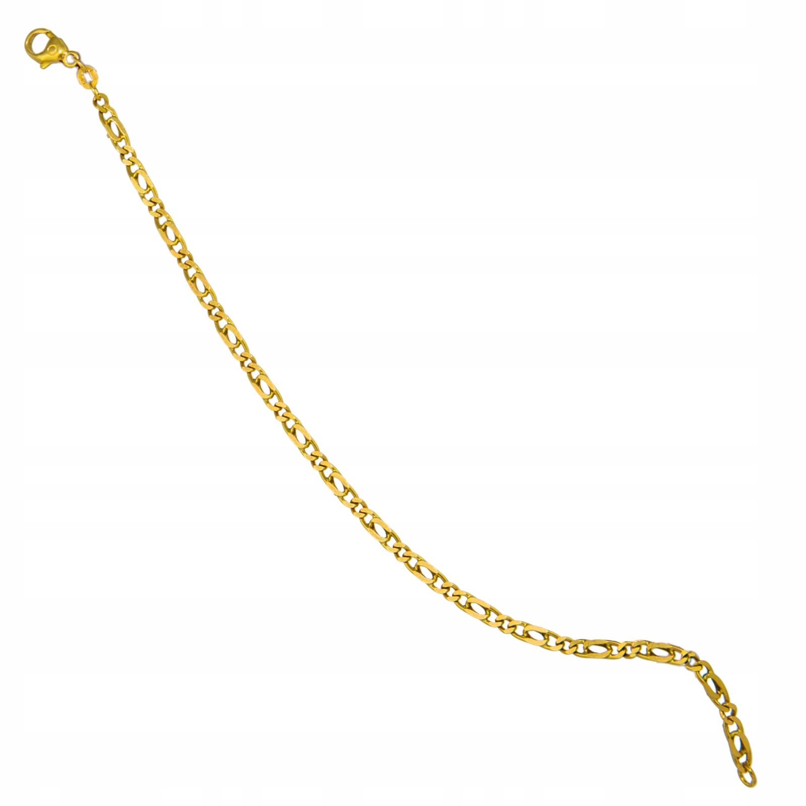 Jemný zlatý náramok Figaro 19 cm - 4,500 g