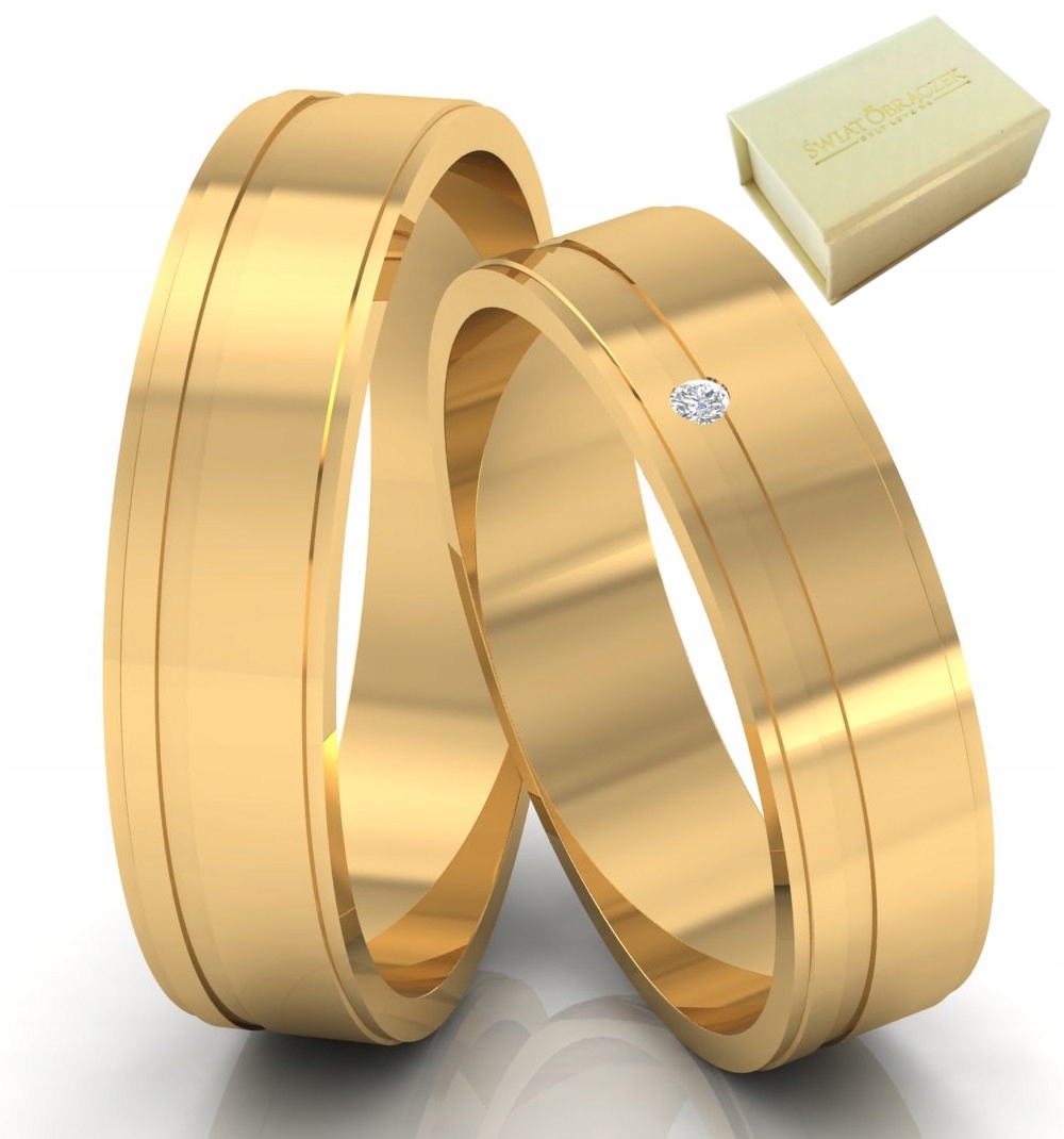 Jemné snubné prstene Circonia Gold Pr. 333