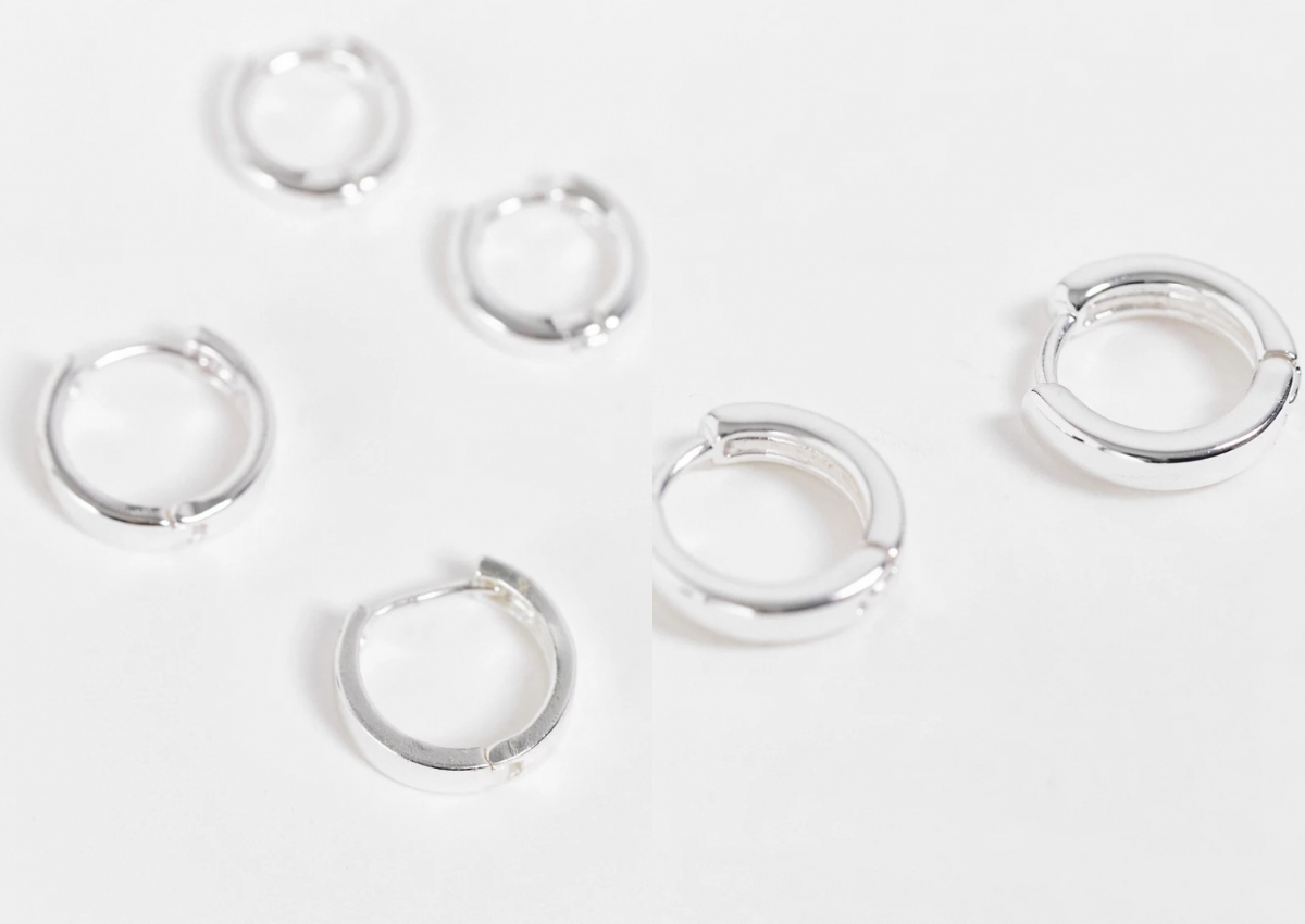 Round Design Strieborné náušnice 2pack