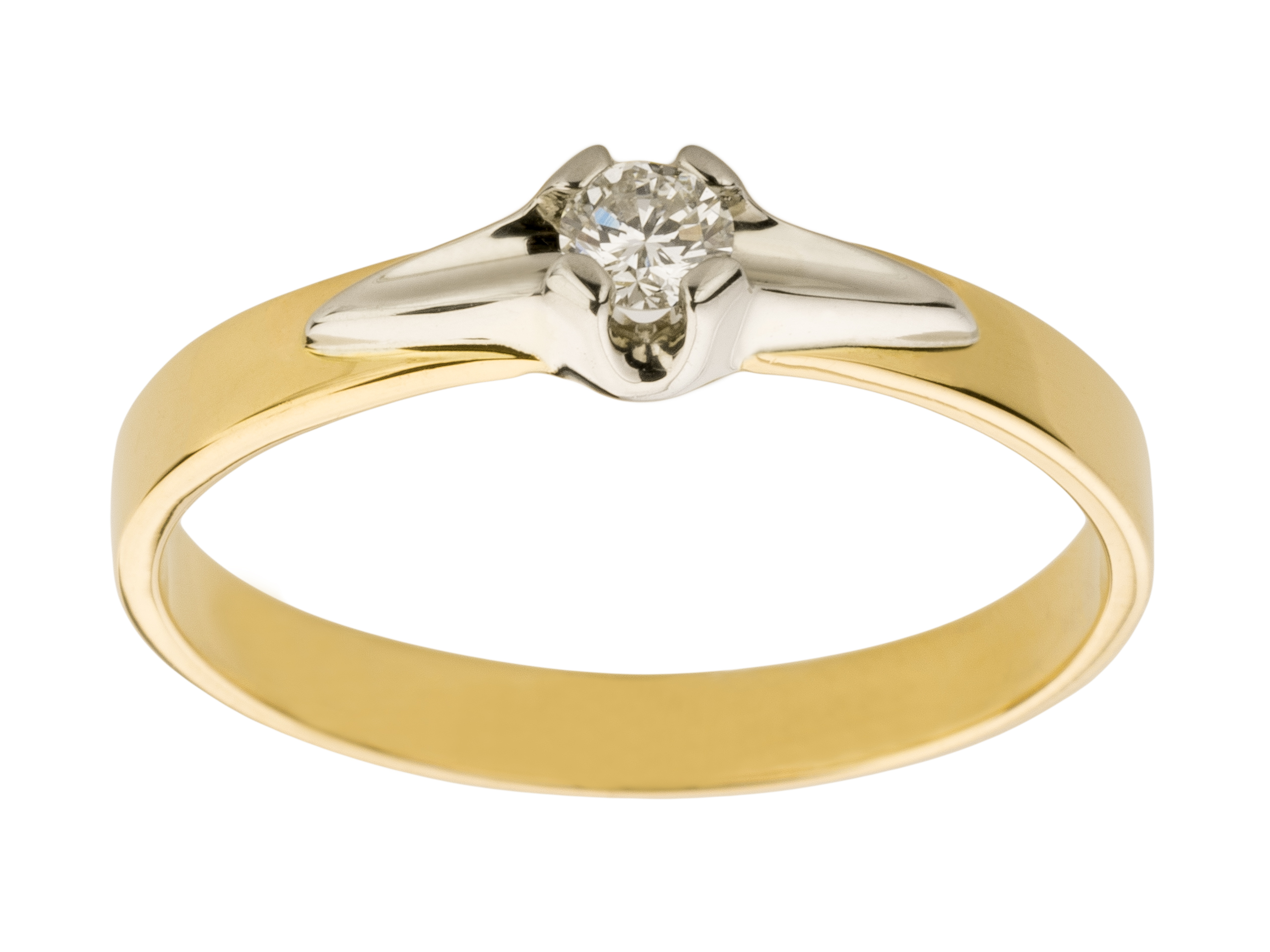 DIAMANTI DVOJFAREBNÉ ZLATO 585 s BRILLIANTOM 0,12ct