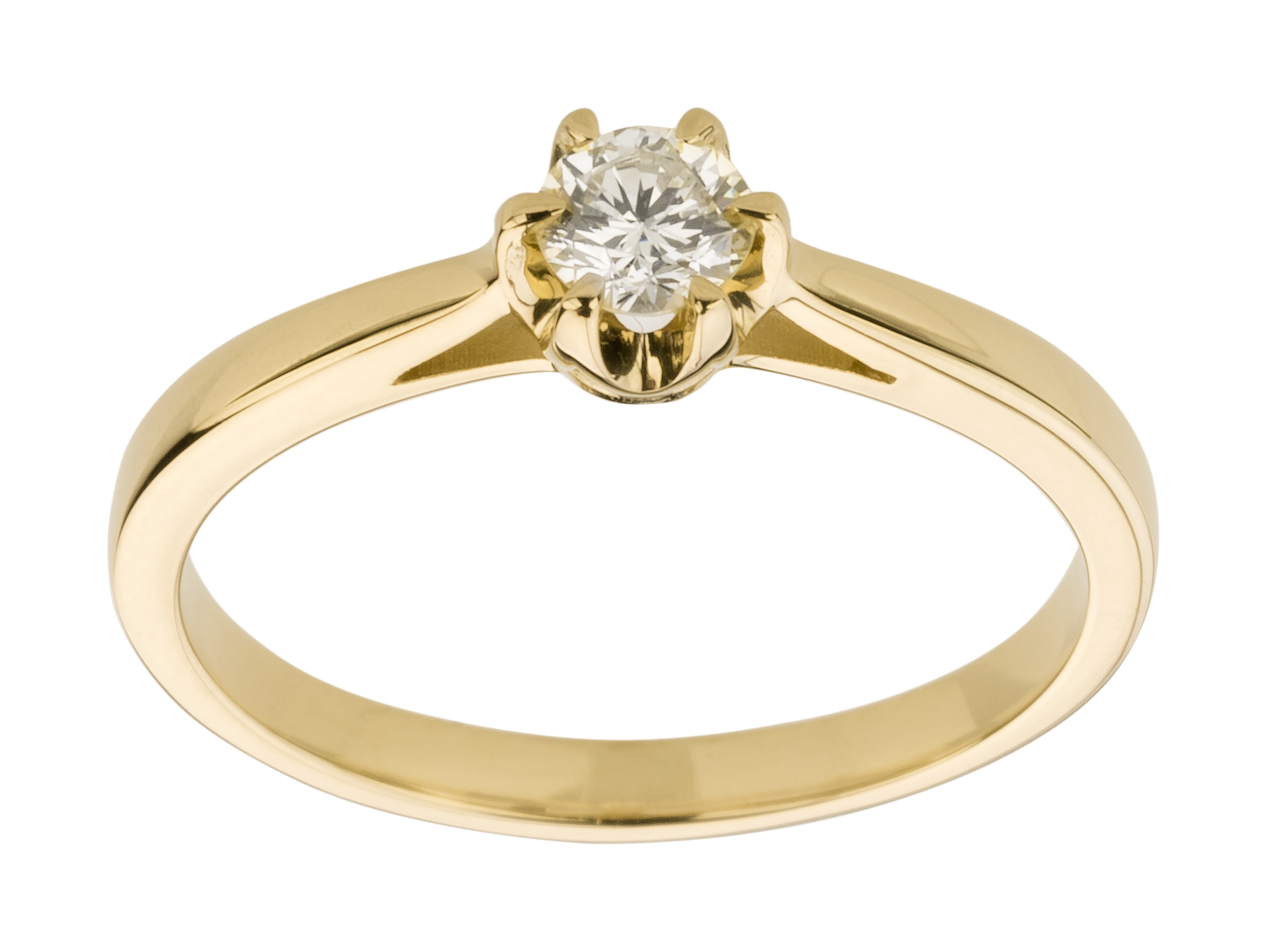 ZLATÝ KRÚŽOK DIAMANTI 585 s BRILLIANT 0,26 ct