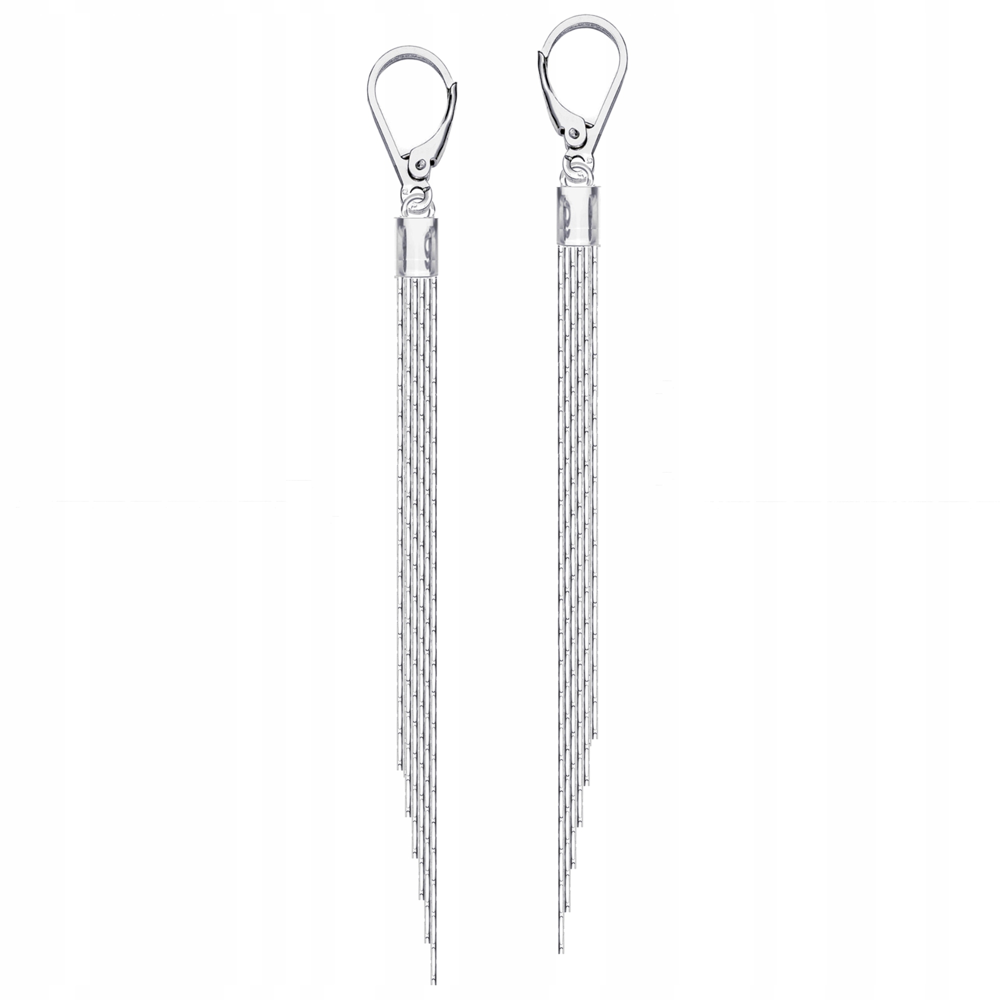 Dlhé 9 cm krásne strieborné náušnice Silver 925