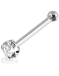 NOSE 14 Karat BIELY ZLATÝ KRYSTÁL 1,5 mm