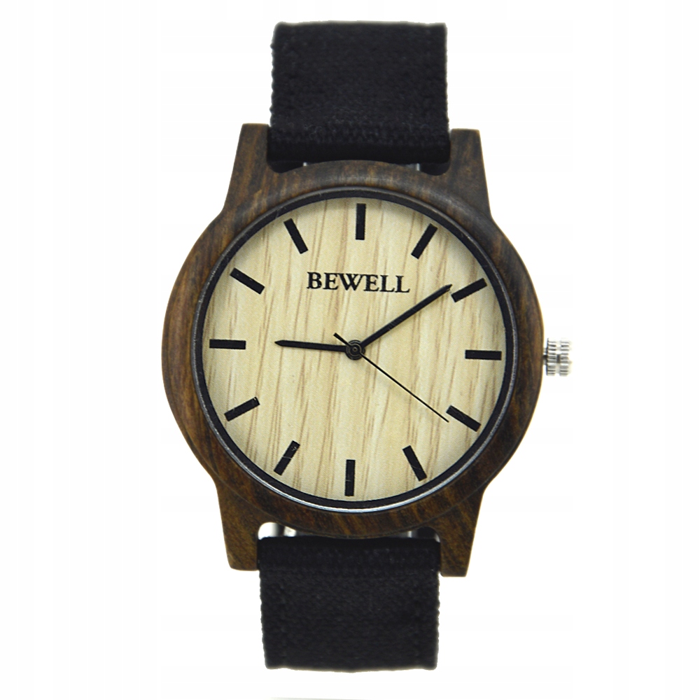 Pánské hodinky - Drevené hodinky Bewell ZS-134A Black Shipping PL