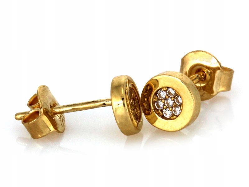 TINY GOLD ZIRCONIA NÁUŠNICE PRE DIEVČATÁ