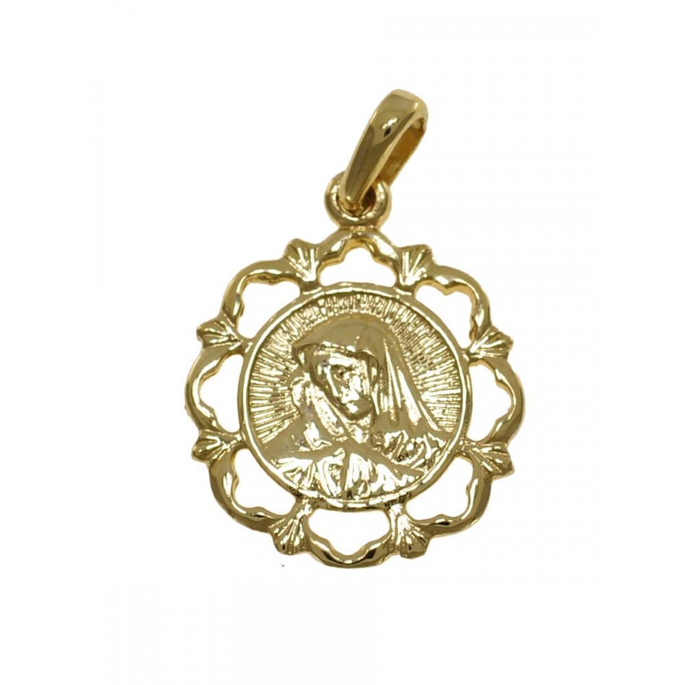 Veľká medaila s otvoreným dielom s Pannou Lady of Gold 585 Grawe