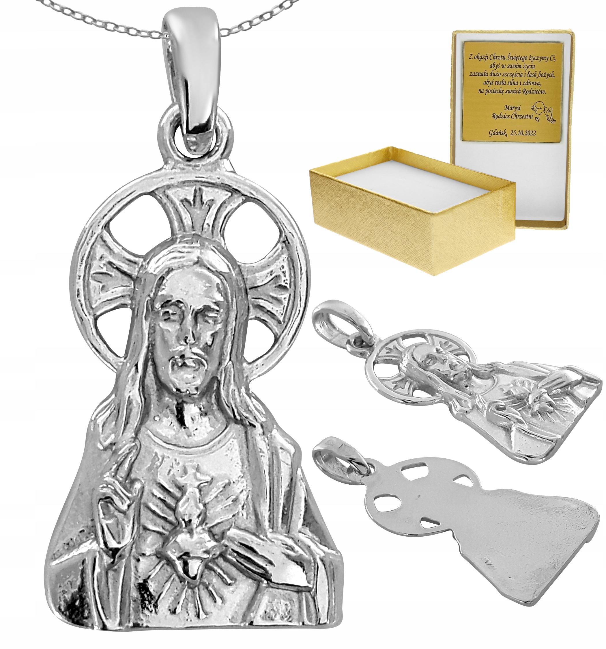 Veľká medaila Ježiš Kristus Silver 925 + Gravírovanie