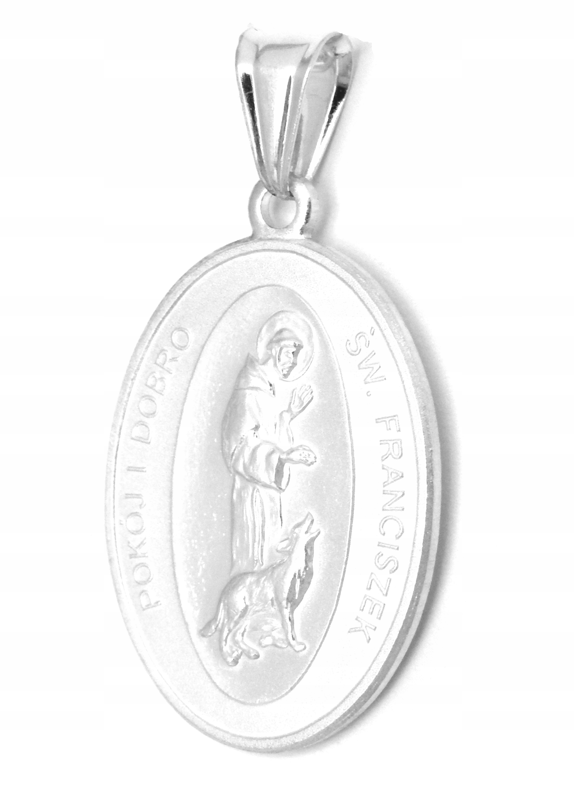 Big Silver Saint Franciszek 925 Medal
