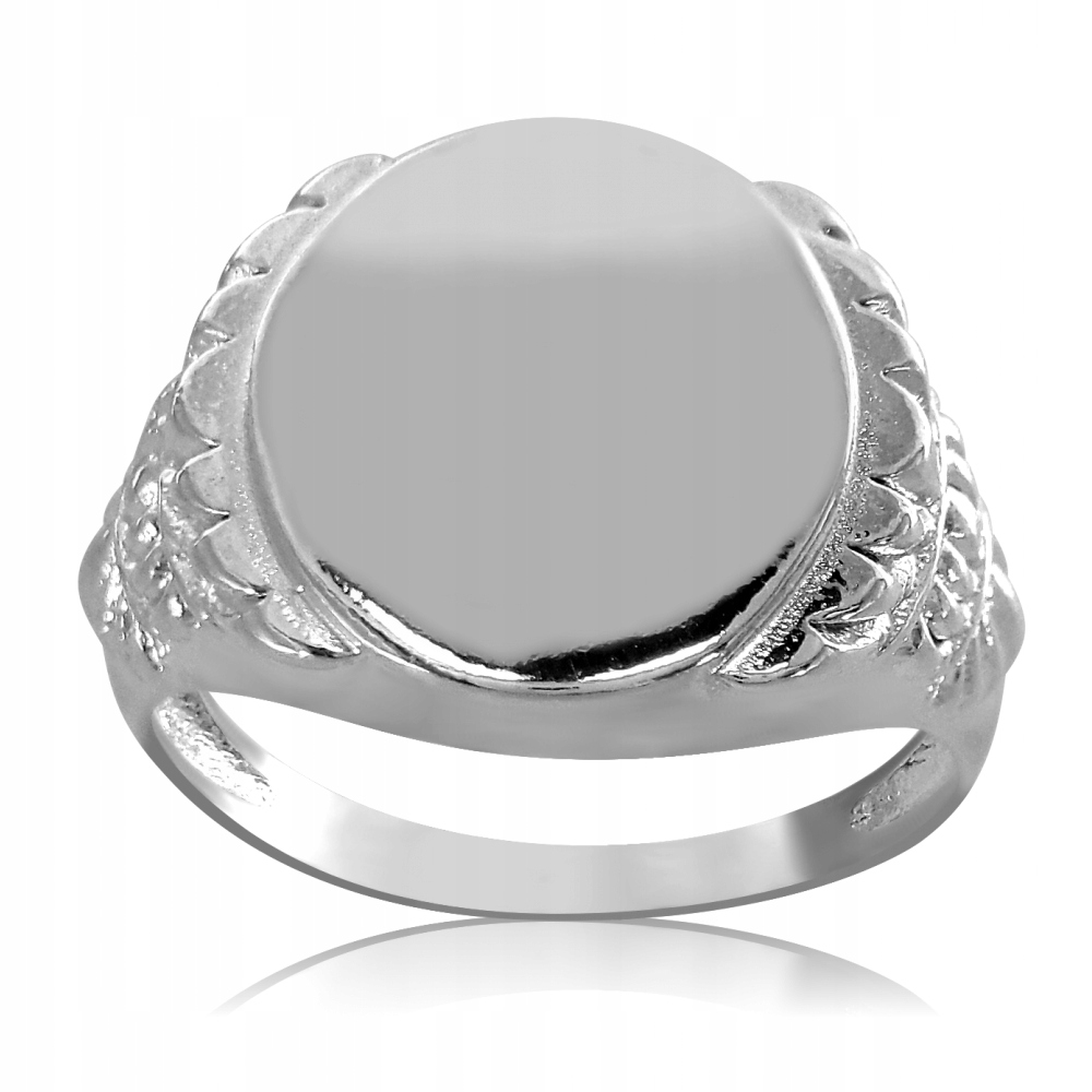 Veľká podpis s ozdobami Silver 925 Circle Gravírovanie
