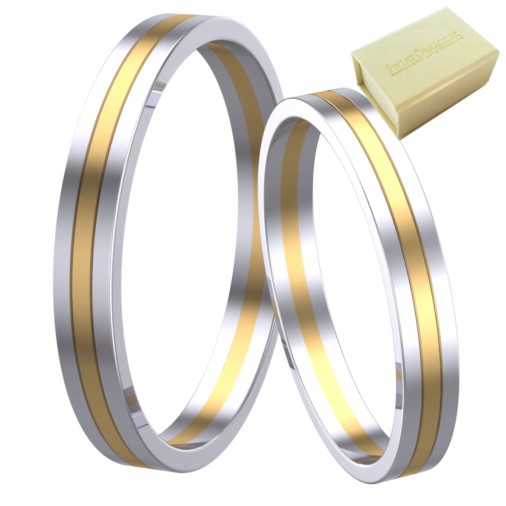 Dva -vyrezané snubné prstene Gold Pr. 585 diamant