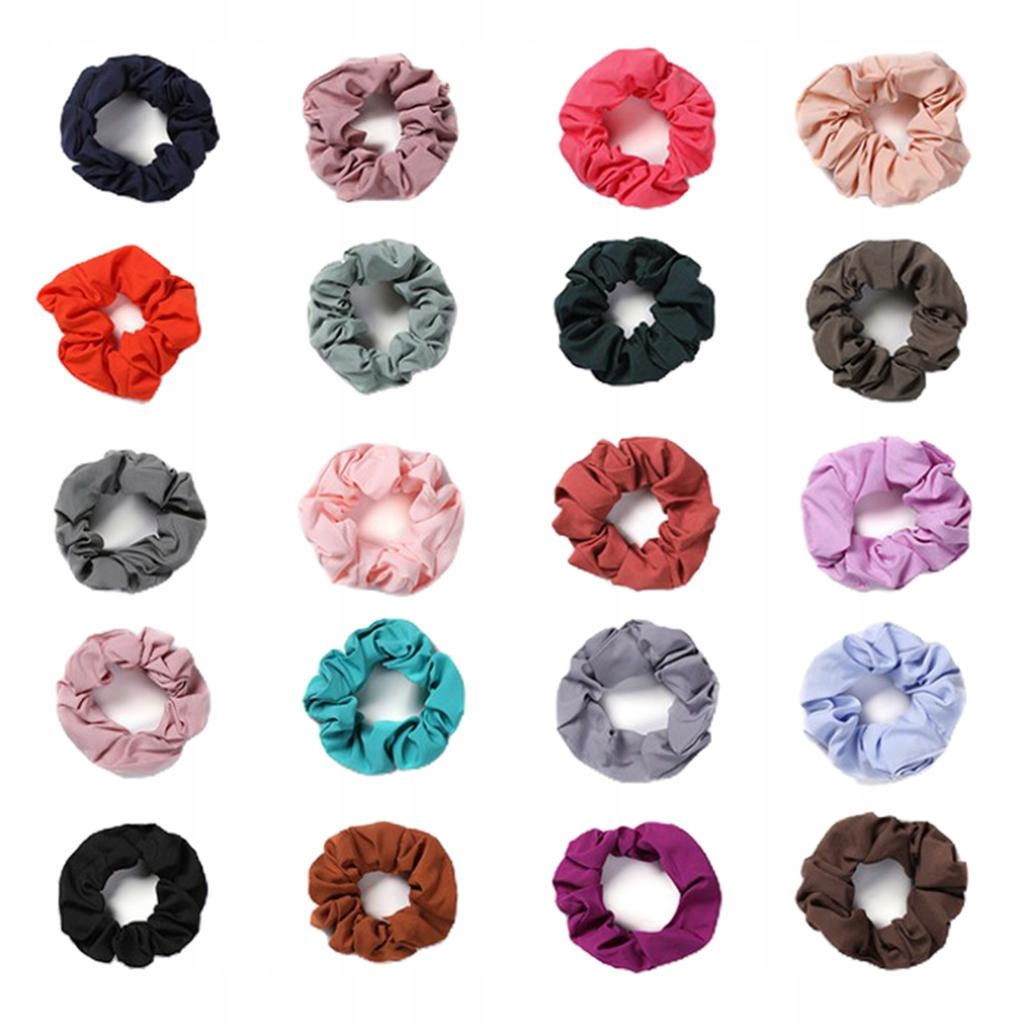 Dámske hodvábne vlasy scrunchies multicolor