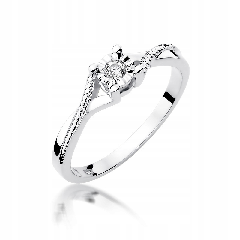 Diamantový prsteň vynikajúci s gravírovaním 0,08 ct
