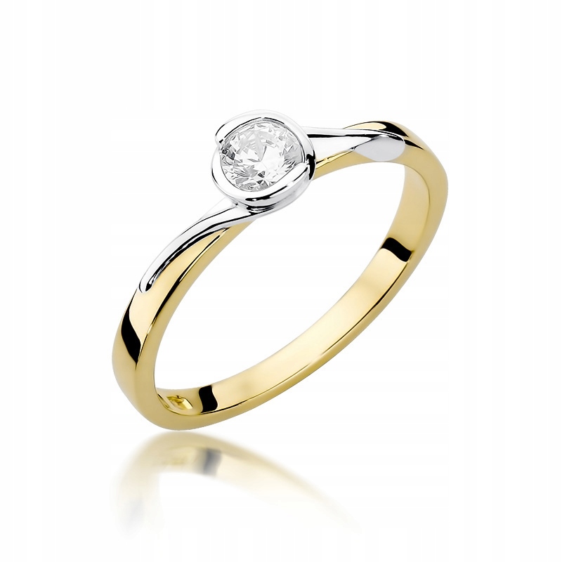Dvojpísaný diamantový zásnubný prsteň 0,25ct