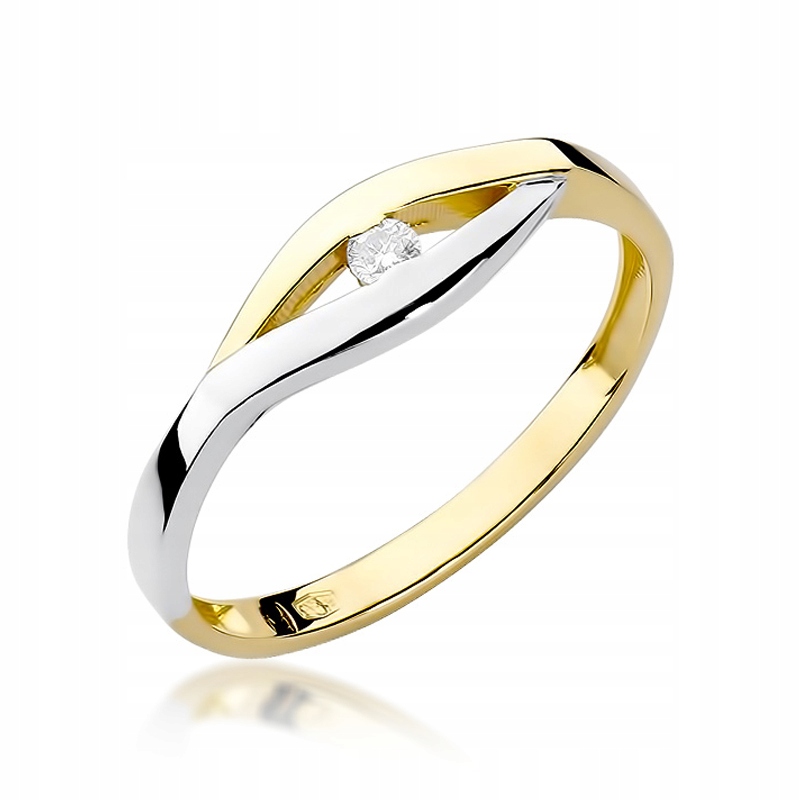 Dvojprelémy diamantový zásnubný prsteň 0.04ct