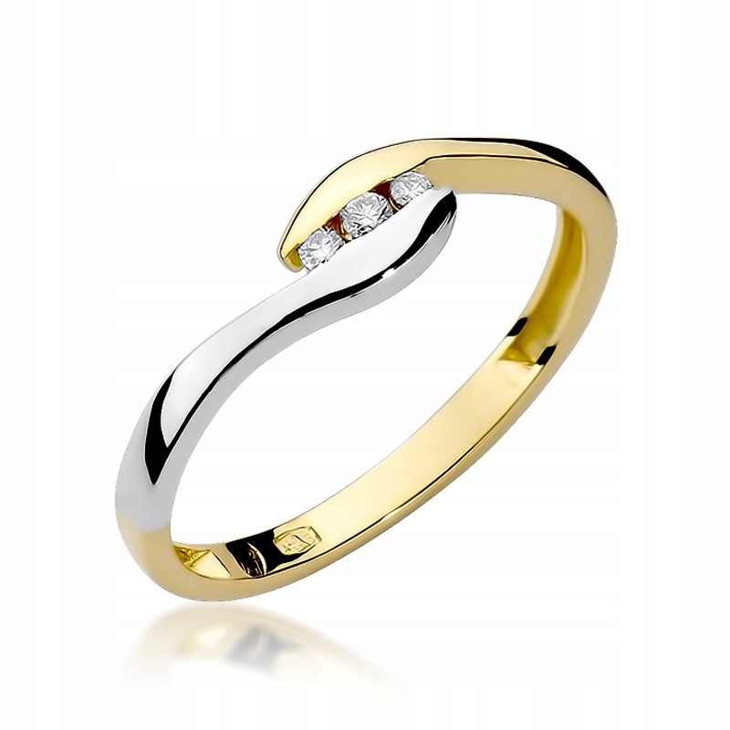 Dvojprelémy diamantový zásnubný prsteň 0.05ct