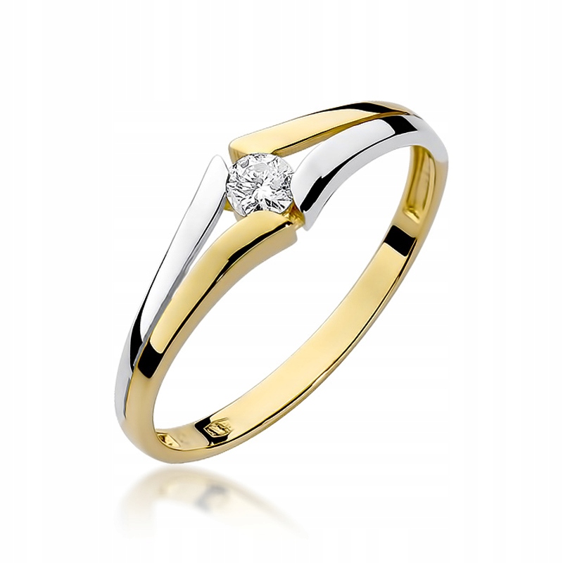Dvojprelémy diamantový zásnubný prsteň 0.08ct