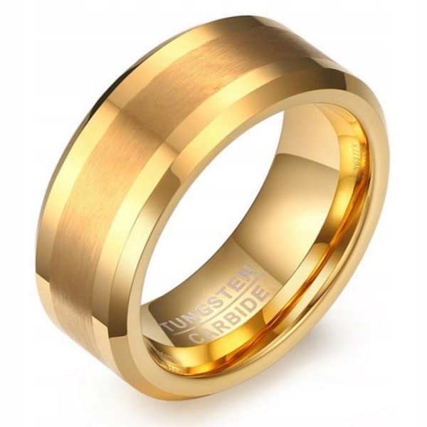 ELEGANTNÝ ZLATO-PRÚČOVANÝ Tungstenový krúžok