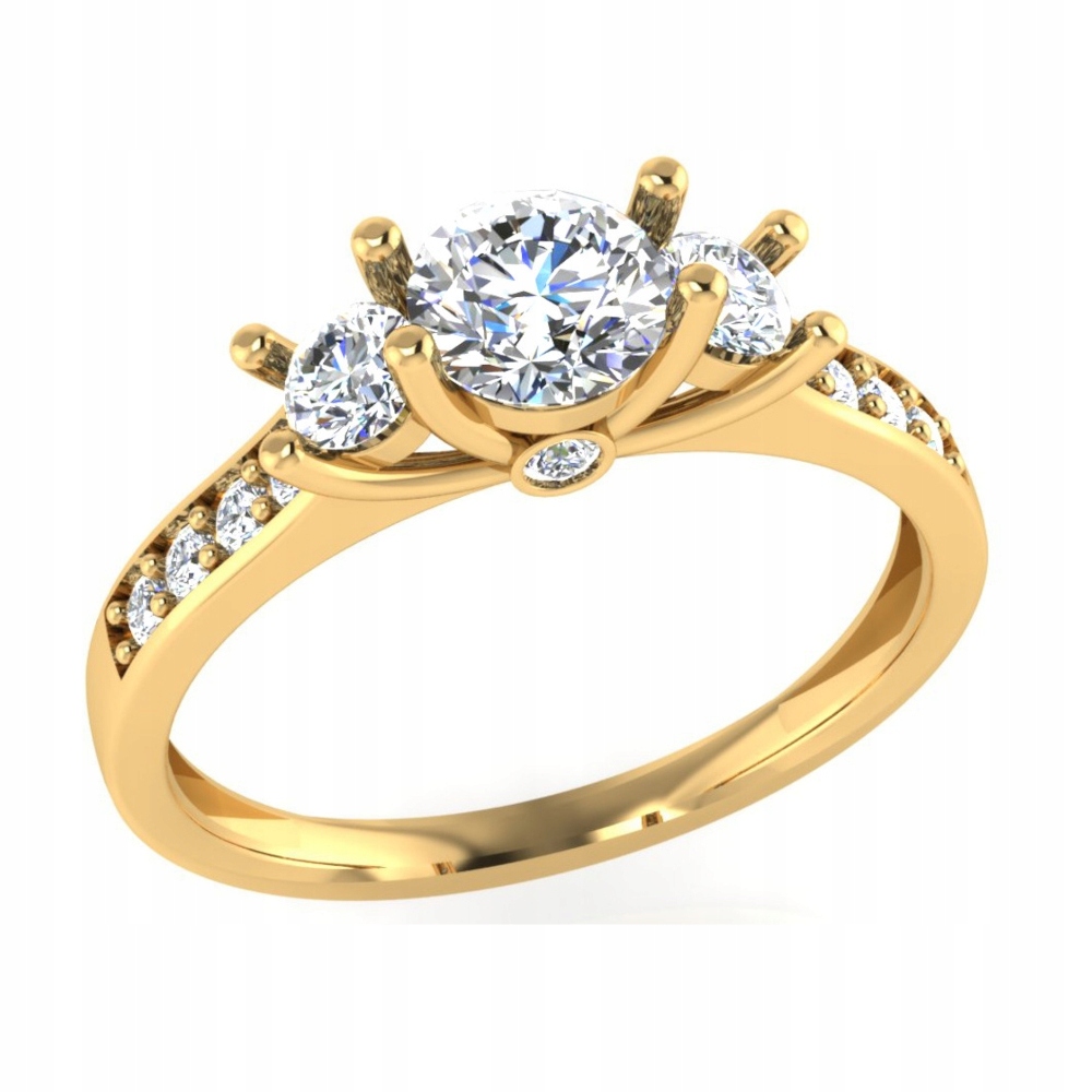 ELEGANTNÉ ZLATÉ PRSTENE PR. 585 BIELE ZIRKÓNY