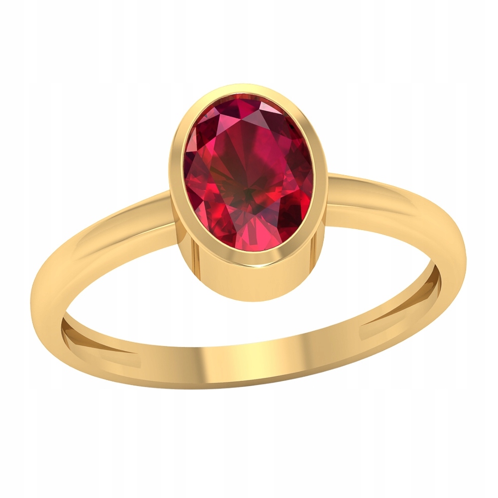 Elegantný zlatý prsteň s Rubin 585 Rubin