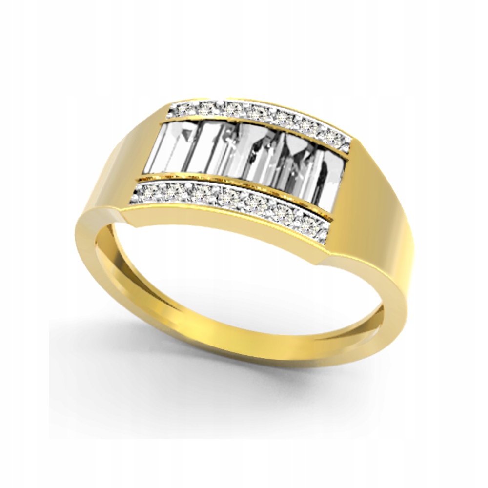 Elegantný zlatý zásnubný prsteň 585