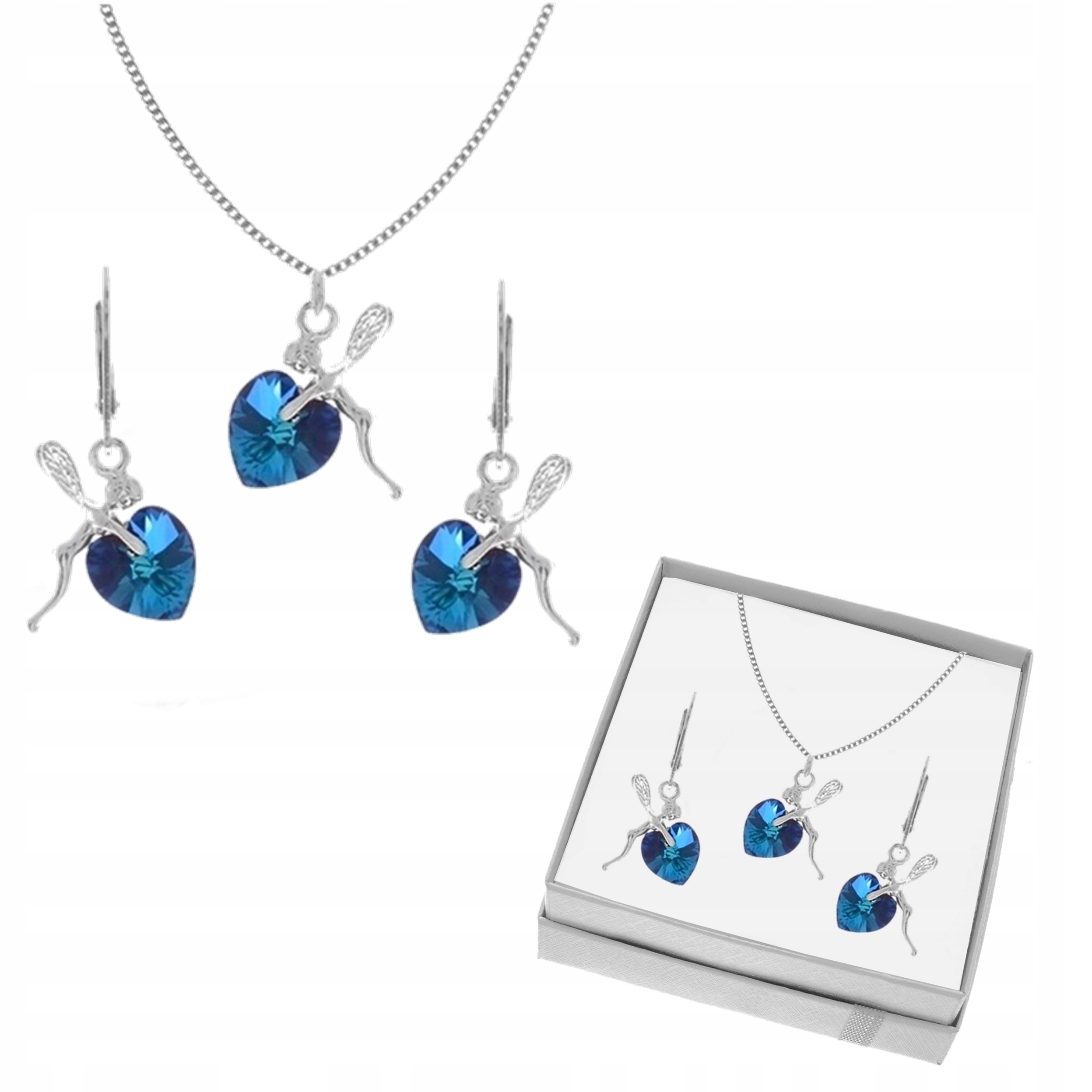 DETSKÁ SADA ELVES HEART, SWAROVSKI SILVER 925