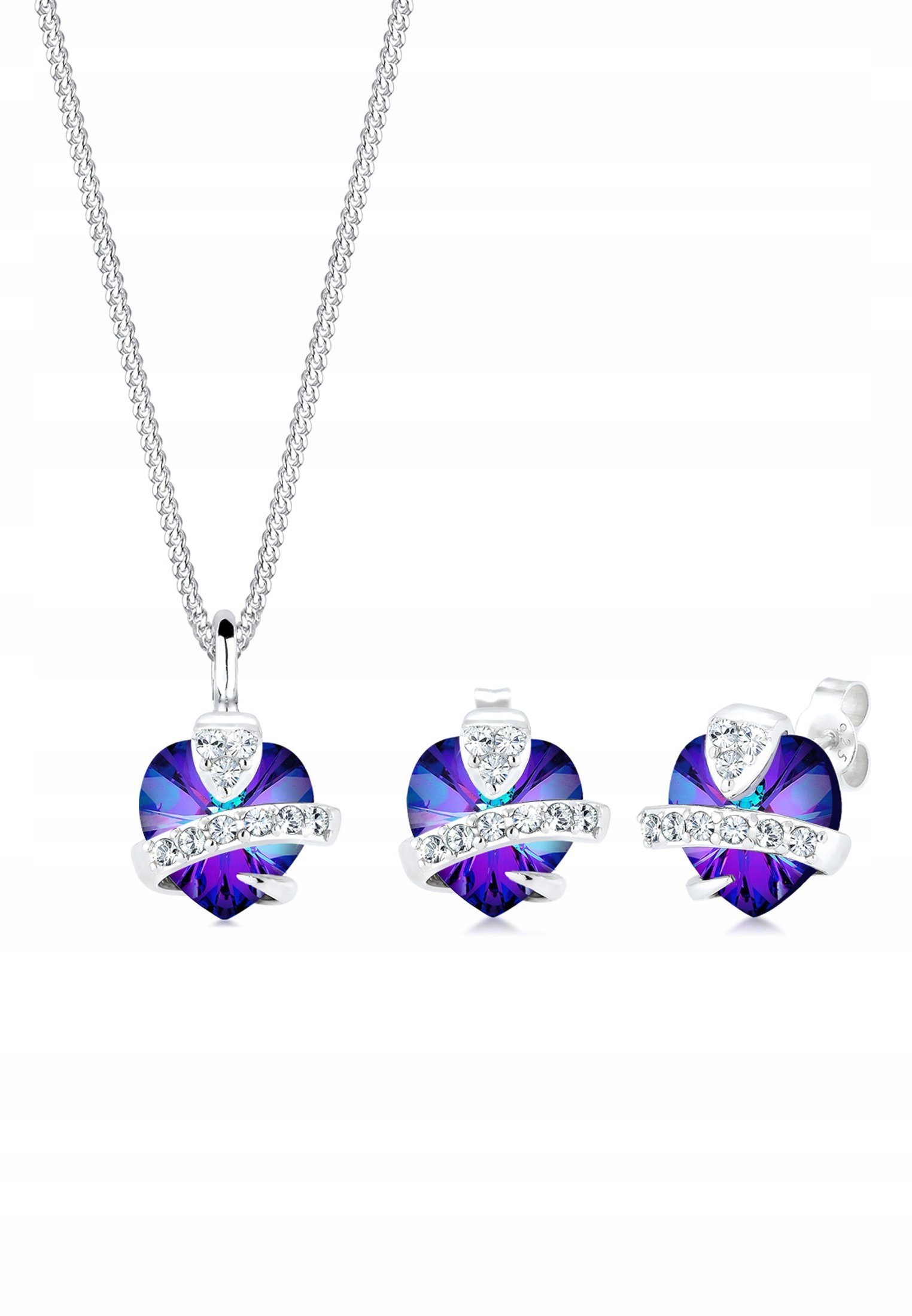 Elegantná strieborná súprava 925 B351