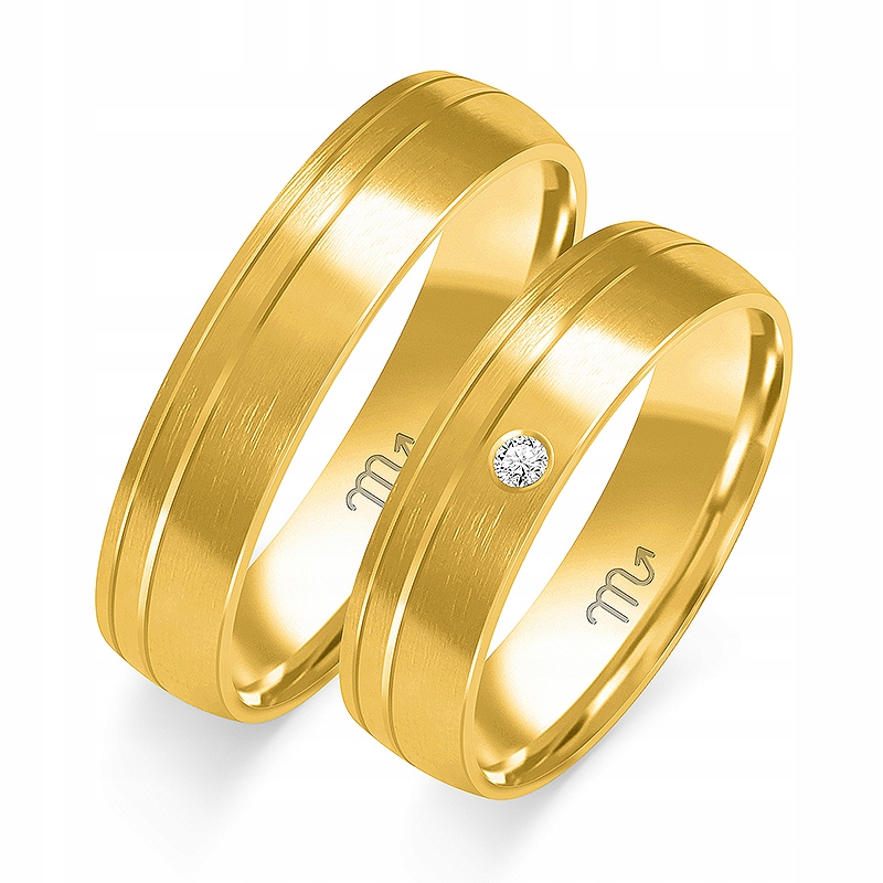 Elegantné svadobné obrúčky O-34 5,5 mm diamant 585