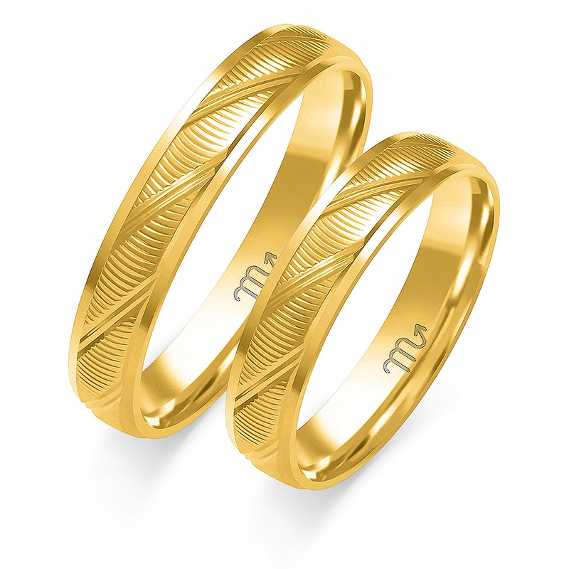 Elegantné snubné prstene OE-302 4mm zdobené 333