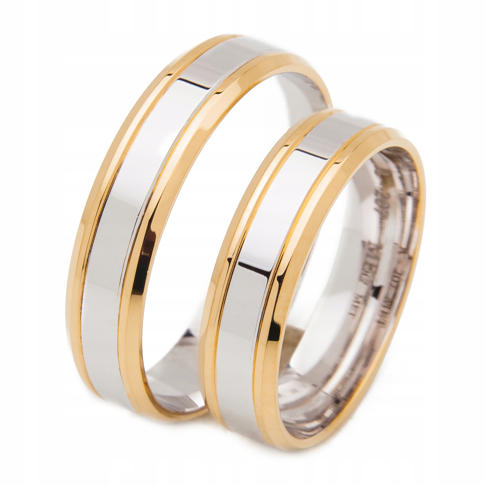Elegantné 5 mm zlaté prstene so skosením 585