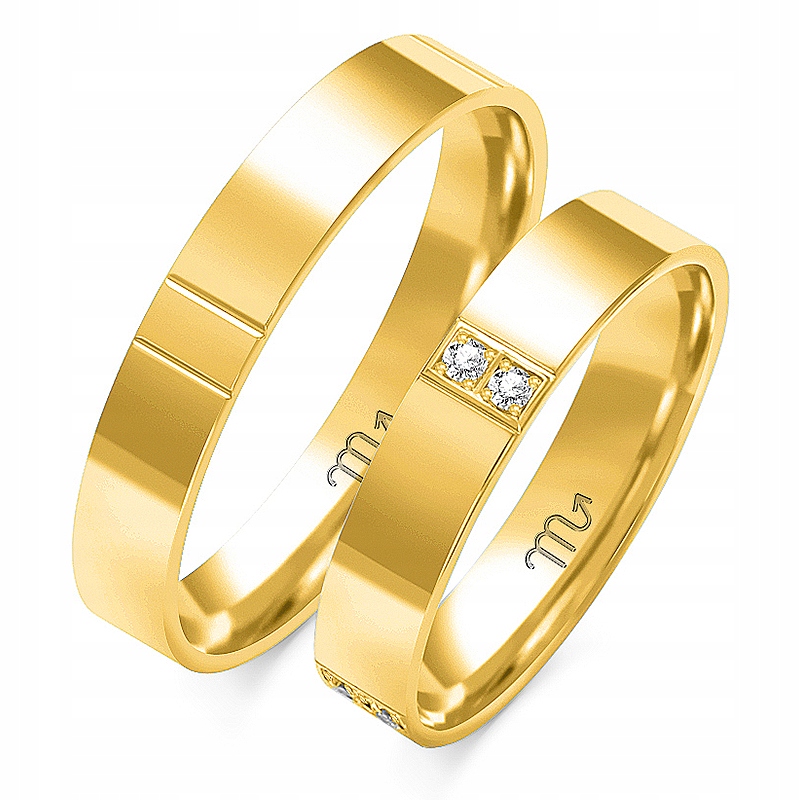 Elegantné zlaté prstene O-265 4mm 333
