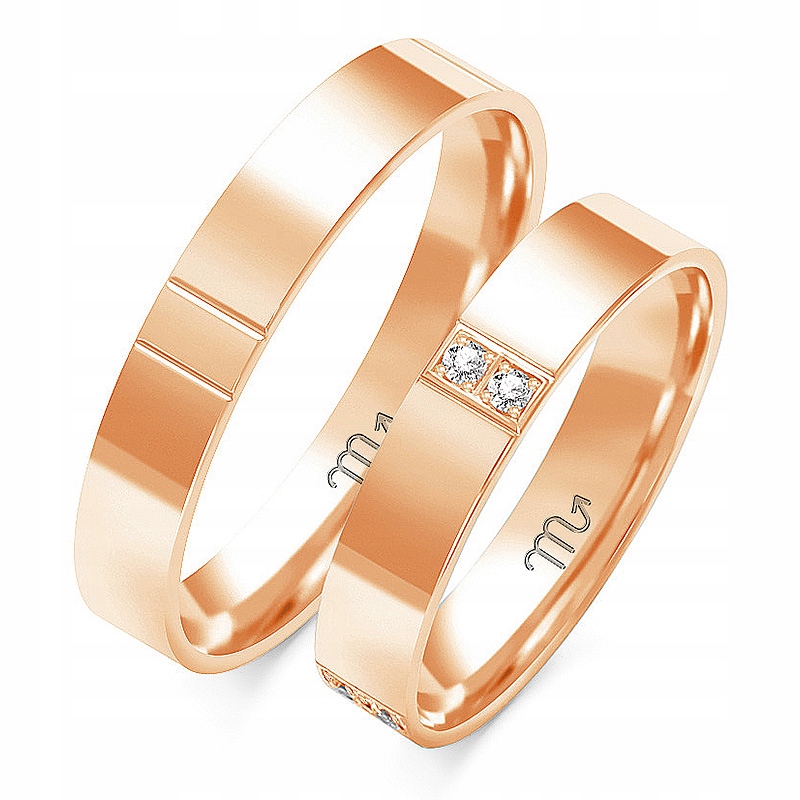 Elegantné zlaté prstene O-265 4mm 585