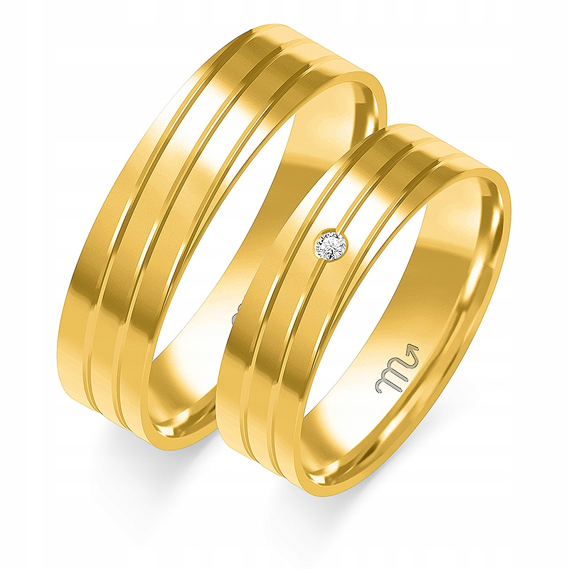 Elegantné zlaté prstene O-290 5,5mm 333