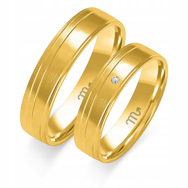 Elegantné zlaté prstene O-315 5mm 333