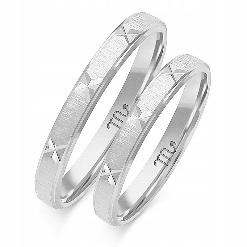 Elegantné zlaté prstene O-36 3,5 mm zdobené 585