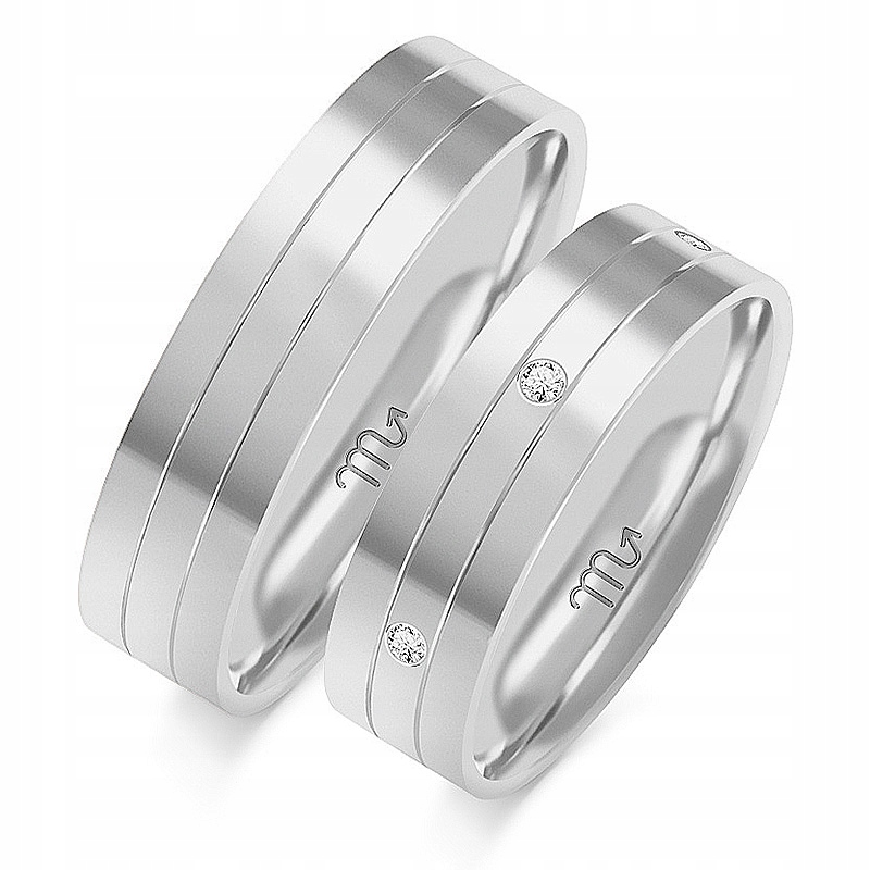 Elegantné zlaté prstene OE-25 4 mm Diamond 585