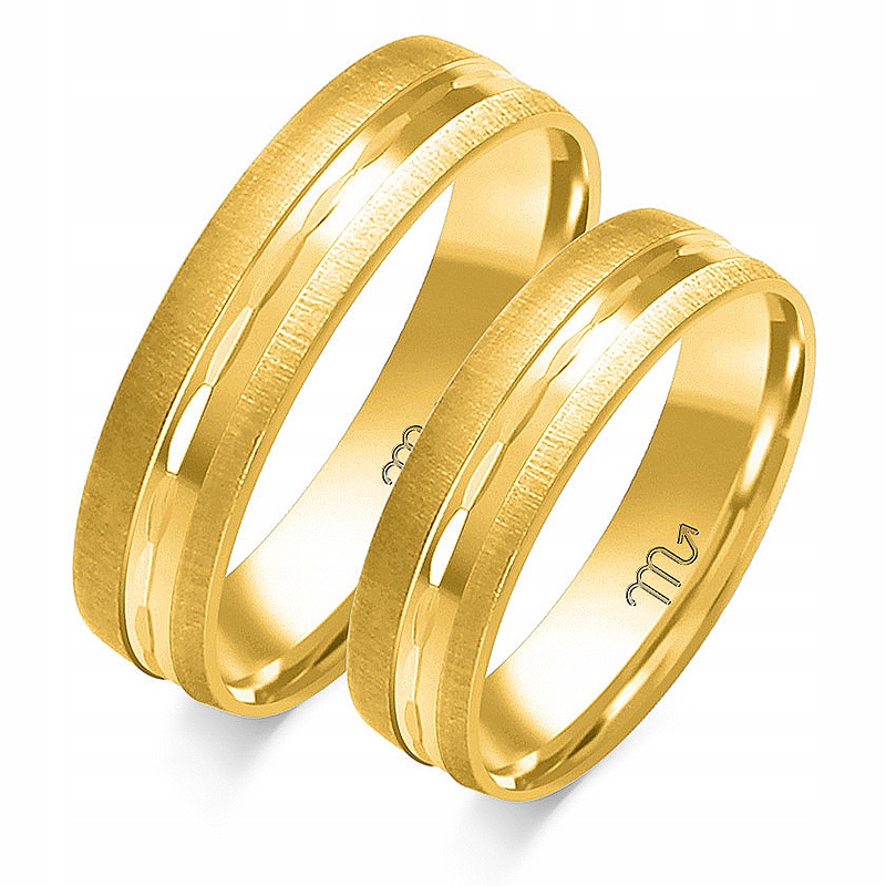 Elegantné zlaté prstene OE-64 5 mm matné 333