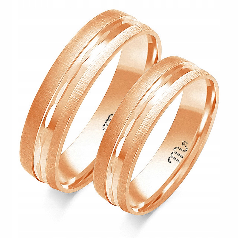 Elegantné zlaté prstene OE-64 5 mm matné 585